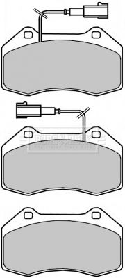 BORG & BECK Piduriklotsi komplekt,ketaspidur BBP2319